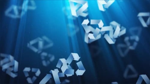 Blauer Recycling-Hintergrund