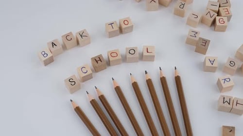 back to school wooden alphabet