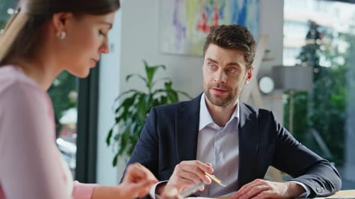 Business Partners Negotiating Office Closeup Professional Manager Shaking Hands