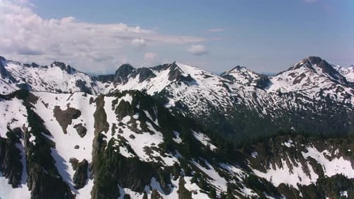 Glacier Peak, Washington Circa-2019. Aerial Shot Of Glacier Peak. Shot From Helicopter With Cinef...