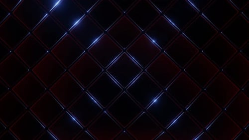 Red And Light Blue Moving Square Abstraction Background Vj Loop In 4K