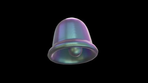 Animated Digital Bell Ringing Notification Icon