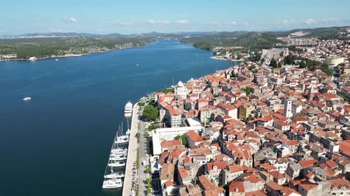 Aerial Zadar City Of Croatia 4k