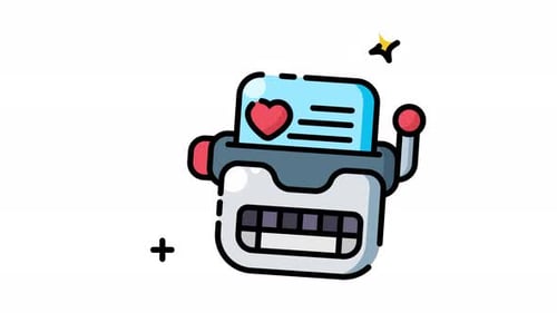 Animierte Schreibmaschine