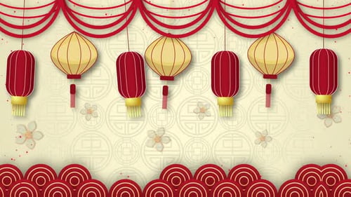 Chinese New Year Lantern Background