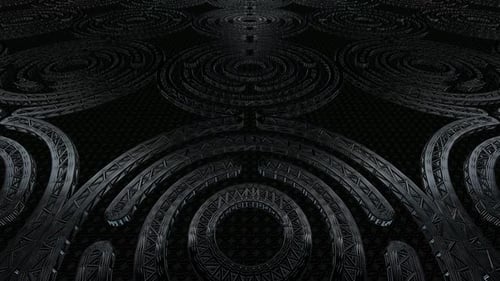 Dynamic Abstract Geometric Metallic Grid Loop Background