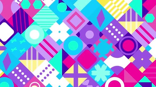 Blue And Pink Geometric Background