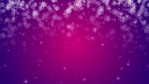 Purple Christmas Snowfall Background Looped V4