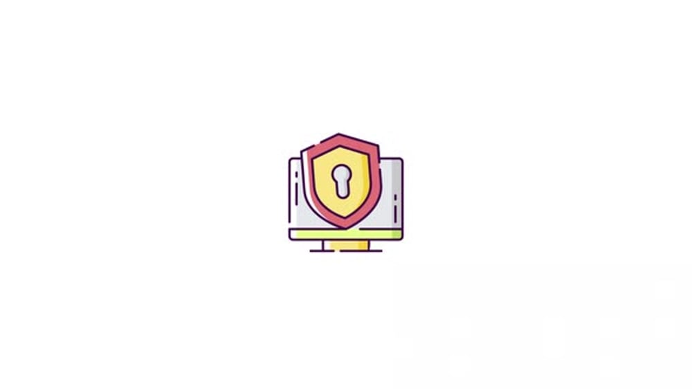 Animated Cyber Security Icon for Data Protection Concepts, Backgrounds ...