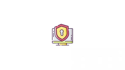 Animated Cyber Security Icon for Data Protection Concepts