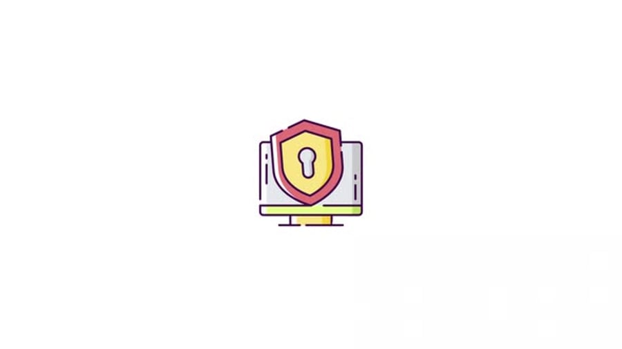 Animated Cyber Security Icon for Data Protection Concepts, Backgrounds ...