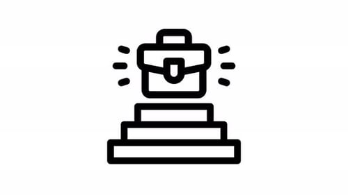 animación de icono de línea de crecimiento