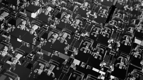 Abstract Geometric Tech Grid Seamless Loop