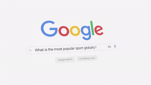 What is the most popular sport globally? Google search