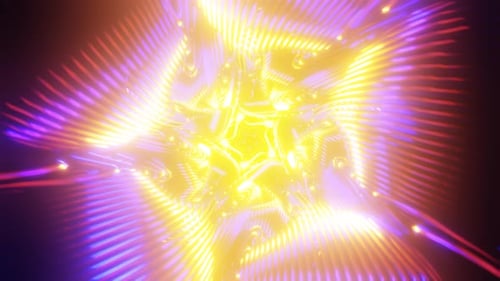 Un bucle VJ de neón abstracto y fascinante con un flujo continuo