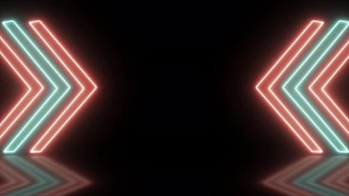 Dynamic Neon Chevron Light Wall Seamless Loop