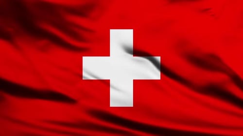 Realistic Waving Switzerland Flag Animation