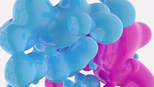 Seamless Loop of Abstract Fluid Blob Shapes