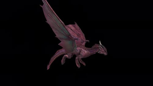 Flying Fantasy Dragon 3D Animation