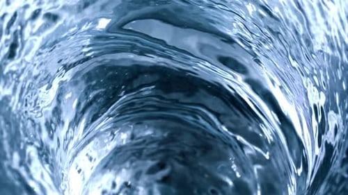 Blue Water Swirls in a Mesmerizing Vortex