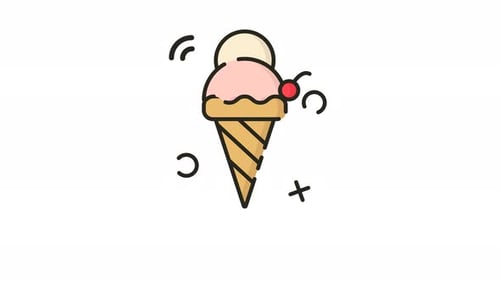 Of an ice cream cone.animated motion graphic video illustration icon