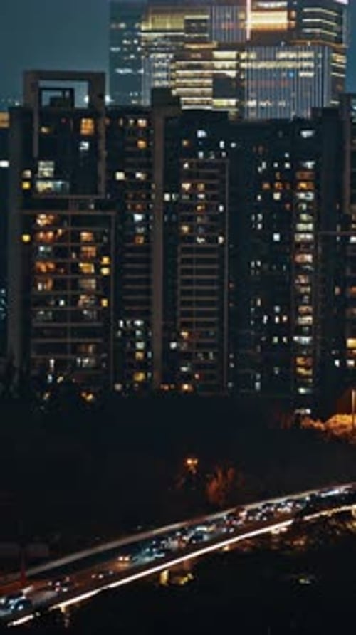Vertical View Of Shenzhen Cityscape, China