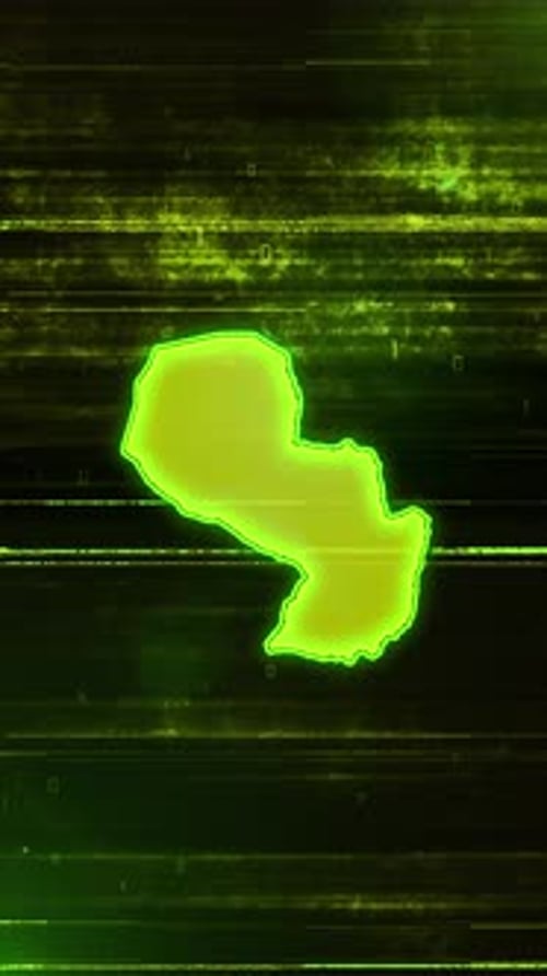 Carte numérique futuriste des problèmes du Paraguay - Vidéo verticale
