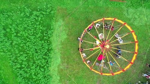 Carnival Merry Go Round Aerial Top View