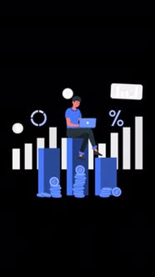 Businessman Growing Own Business Vertical Alpha