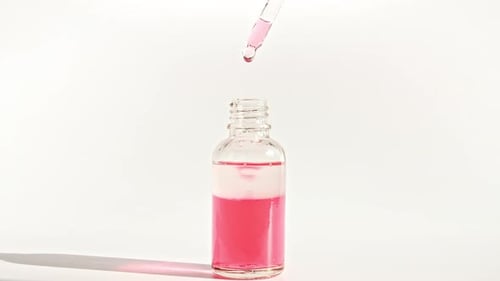Cosmetic Bottle with Pipette on White Background Cosmetic Spa Medical Skin Care Advertising of a