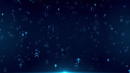 Digital Finance Growth Business Corporate Technology Particles Tunnel Digital Background Loop