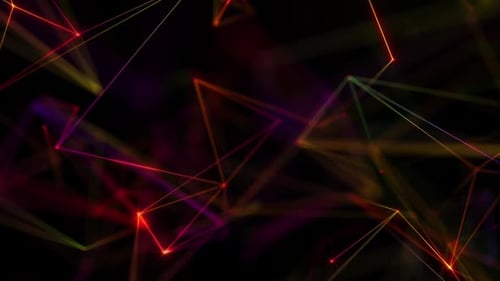 Colorful Plexus Digital Data Network Technology Background