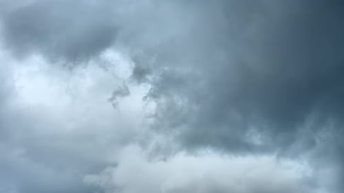 Fast moving rain clouds