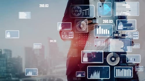 Professionnel des affaires qui s'intéresse à la technologie moderne et à la visualisation des données dans un environnement urbain dynamique