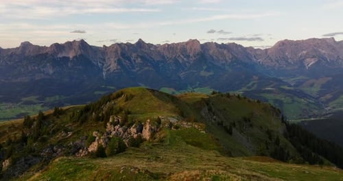 Austria's Spectacular Mountain Range In The Distance