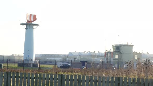 Airport aerodrome building radar tower aviation guidance warning system ...