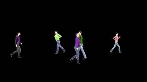 Animationsprogramm „Leute laufen und rennen“