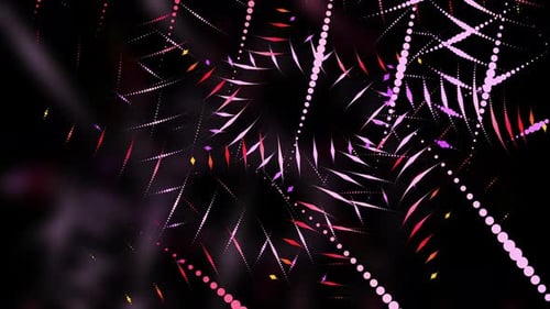 Abstract Neon Particle Curves Background 4K