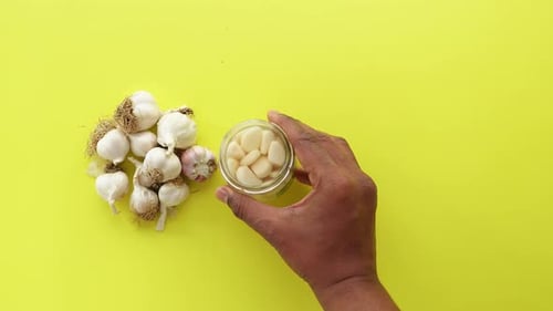 Garlic in a Preserved Container