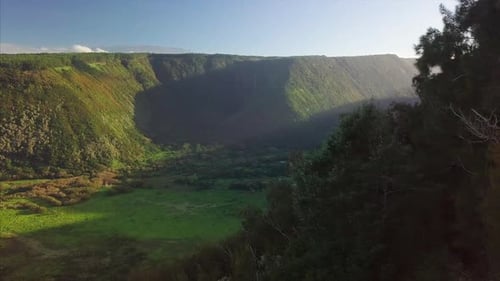 Aerial view of the Waipio valley