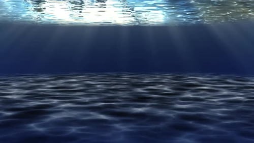 Seamless Loop of Underwater Sunlight Rays and Ripples