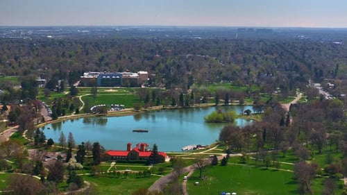 Ferril Lake, zoo de Denver, musée de la nature et des sciences, parc municipal, parcours de golf, printemps, centre-ville, paysage urbain