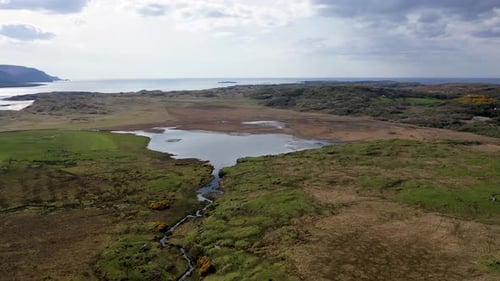 Sheskinmore Lake Between Ardara and Portnoo in Donegal Ireland
