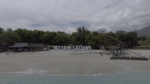 Aerial beautiful beach views