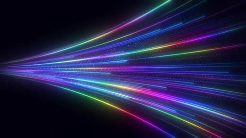 Data Transfer Speed Glowing Lines