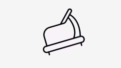 Treadmill Machine Flat Icon Animation With Seamless Loop and Alpha