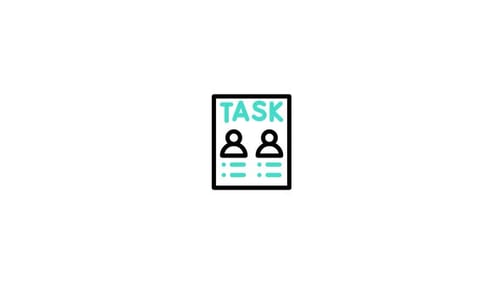Flat Design Animated Task Management Icon
