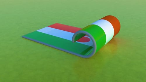 Niger Flag Unfurling Animation