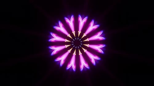 Purple Mandala Colorful Abstract Kaleidoscope Vfx Vj Loop Background 3d Render. Trippy Psychedelic