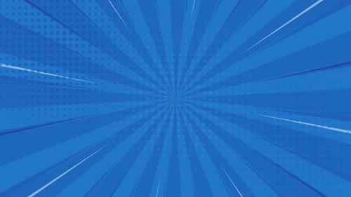 Blue Retro Comic Book Background Animation Loop